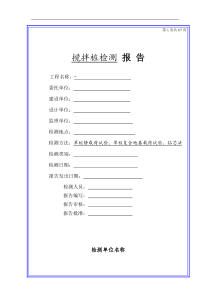 标搅拌桩报告