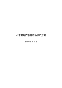 8.8--2008-山东某地产项目市场推广方案