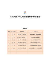 个人知识管理软件-文档大师-V2015-帮助手册-V2.5