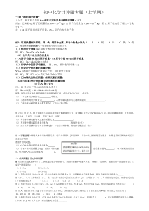 初中化学上学期计算题专题一及答案