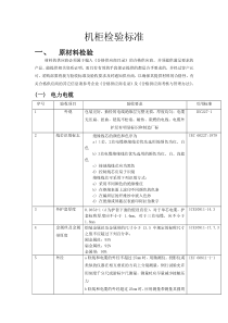 机柜检验标准