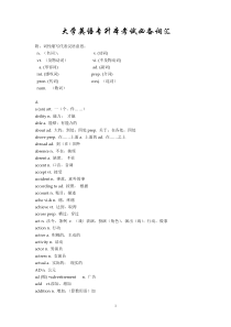 大学英语专升本考试必备词汇