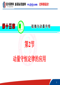 【学海导航】2013届高三物理一轮复习课件(人教版)：第13章第2节动量守恒定律的应用