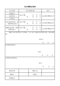 处方销毁记录表