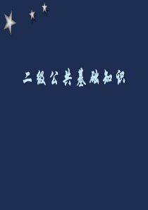 全国计算机等级考试二级公共基础知识