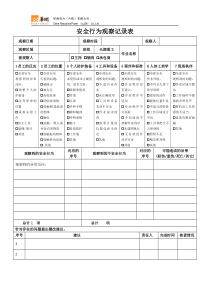 安全行为观察记录表