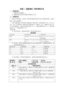 实验1、黑盒测试：等价类划分法