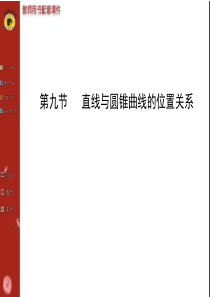 直线与圆锥曲线的位置关系课件和练习最新版