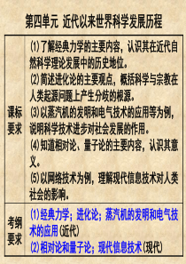 近代以来世界的科学发展历程一轮复习