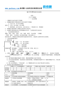 高中生物知识点总结(人教版)