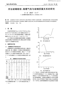 浮法玻璃熔窑、锡槽气氛与玻璃质量关系的研究