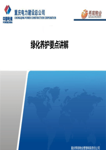 绿化养护要点讲解