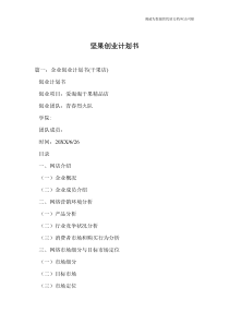 坚果创业计划书