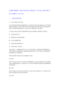 区域经理流程.工作计划