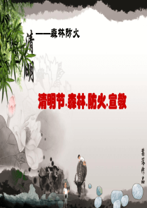 清明节防火主题班会课件