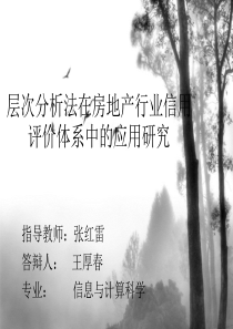 层次分析法在房地产行业信用评价体系中的应用研究-精品文档