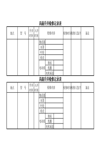 局扇升井检修记录表