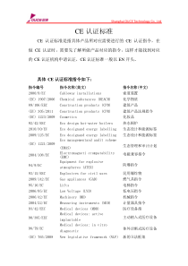CE认证标准