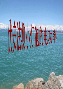 伏安法测量灯泡电功率