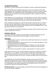 洲际酒店集团投诉处理指导手册