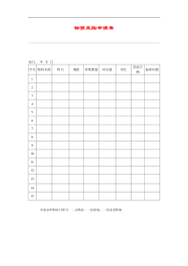 物资采购申请单