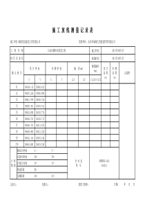 施工放线测量记录表-1