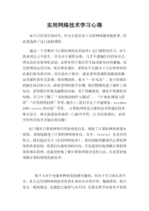 实用网络技术学习心得