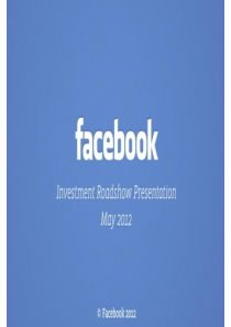 FACEBOOK IPO 路演PPT