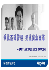 金蝶K3整体解决方案