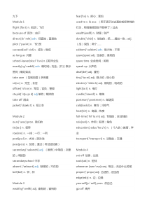 外研版九年级下英语单词