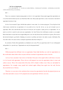 My View on Opportunity