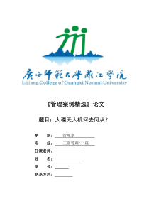 大疆无人机何去何从