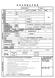 机动车驾驶证申请表范例