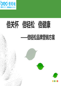 倍轻松品牌营销方案1
