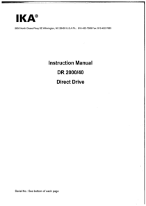 IKA-DR2000-40-Instruction-manual