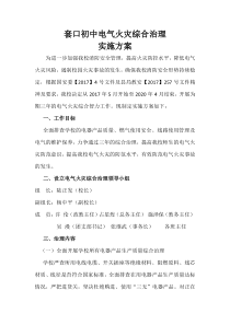 套口初中电气火灾综合治理实施方案