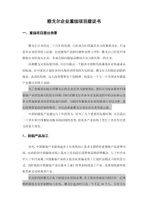 对雅戈尔企业重组的建议doc