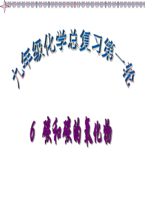 九年级化学第六单元碳和碳的氧化物总复习课件