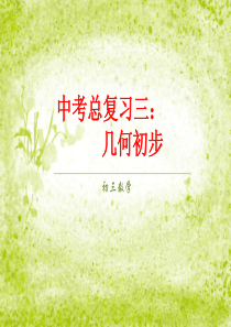 中考总复习：几何初步
