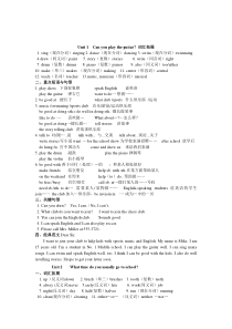 人教版七年级英语下册重点短语和句子及范文
