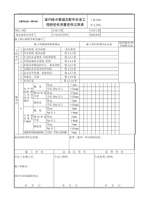 建筑给水、排水及采暖质量验收记录表