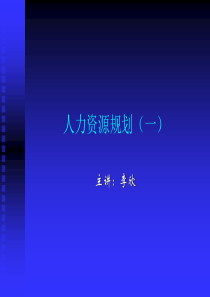 人力资源规划一