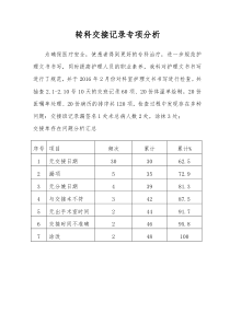 转科交接PDCA