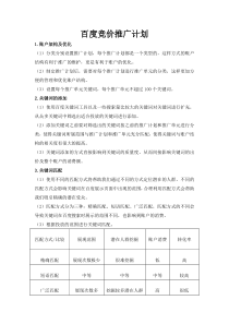 百度竞价推广方案-百度竞价推广策划