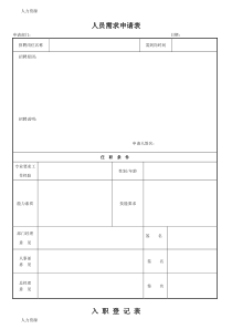 【人力资源】公司行政人事表单大全【模板】精编版