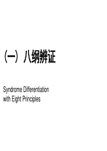 第九章 八纲辨证