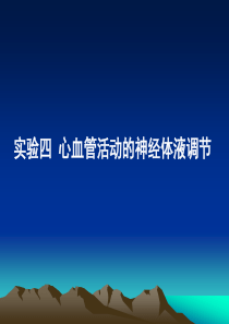 实验四心血管活动的神经体液调节(2011)