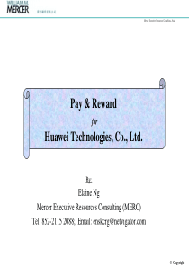 美世《Pay & Reward for Huawei(华为)