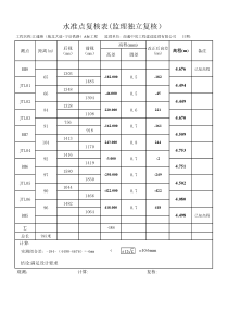 水准点复核记录2