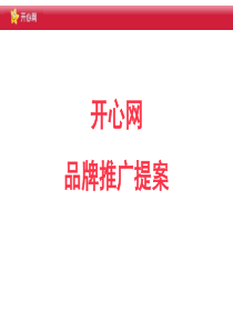 开心网品牌推广方案